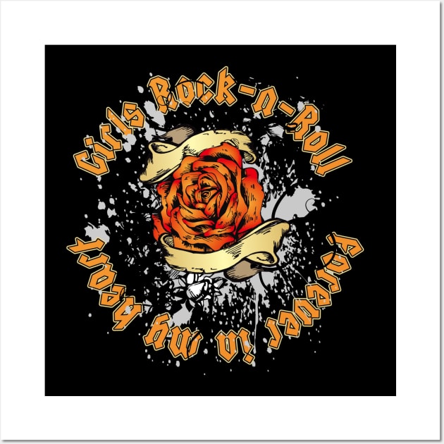 Girls Rock-n-Roll forever in my heart Wall Art by NEFT PROJECT